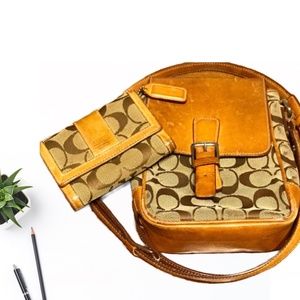 Very Rare Vintage Coach Messenger Bag and Wallet!